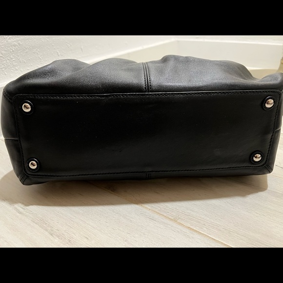 COACH Black Soho Pleated Shoulder Bag with Silver hardware F13732 - Picture 7 of 9